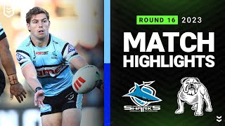 NRL 2023  Sharks v Bulldogs  Match Highlights [upl. by Aisilef213]