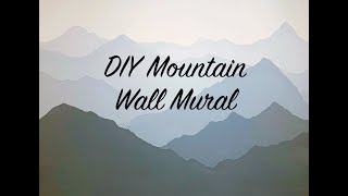 How to Paint a Mountain Mural on your Bedroom or Nursery Wall  DIY Timelapse  Speed Painting [upl. by Magda]