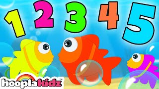 12345 Once I Caught A Fish Alive  More Kids Learning Songs By HooplaKidz [upl. by Noeht]