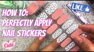 DIY How to Perfectly Apply Nail Stickers  Zai Antonio [upl. by Tut]