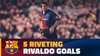 Compilation Rivaldos best goals for FC Barcelona [upl. by Annot658]