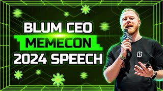 BLUM CEO GLEB MEMECON SINGAPORE 2024 SPEECH [upl. by Aborn376]