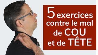 5 exercices contre le mal de cou et de tête [upl. by Georgiana]