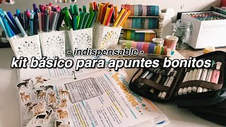 KIT BÁSICO para hacer APUNTES BONITOS 💫 [upl. by Rennat]