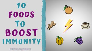 10 FOODS TO BOOST YOUR IMMUNITY  HOW TO BOOST IMMUNITY NATURAL [upl. by Bosch]