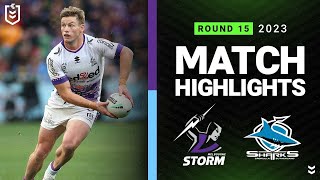 NRL 2023  Melbourne Storm v CronullaSutherland Sharks  Match Highlights [upl. by Les]