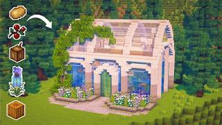 Minecraft  How to build a Glass Garden  Greenhouse [upl. by Yks]