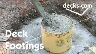 How to Build Deck Footings [upl. by Adnohsek]