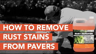 How To Remove Rust Stains From Pavers [upl. by Tertia]