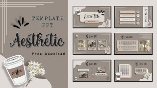 PART 13 📍 TEMPLATE PPT AESTHETIC 📍 FREE DOWNLOAD [upl. by Browne]