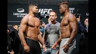 UFC 218 Alistair Overeem vs Francis Ngannou Staredown  MMA Fighting [upl. by Mallorie954]