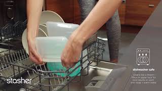 Cleaning stasher in the dishwasher [upl. by Allana]