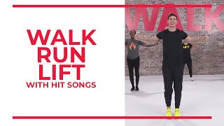 Walk Run Lift with Hit Songs  45 Minute Workout [upl. by Borgeson28]