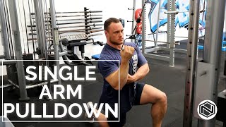 Single Arm Lat Pulldown Exercise Tutorial [upl. by Chapman]