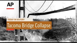 Tacoma Bridge Collapse  1940  Today in History  7 Nov 16 [upl. by Oetsira]