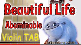 Beautiful Life  Abominable  Bebe Rexha  Violin  Play Along Tab Tutorial [upl. by Ytoc]