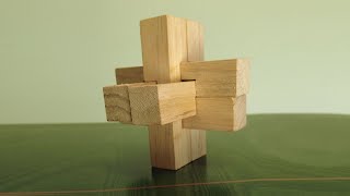 6Piece Wooden Cross Puzzle  Solution [upl. by Annaek]