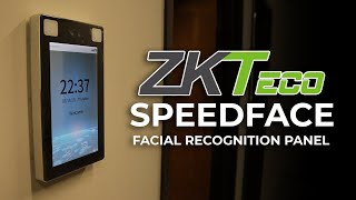 ZKTecos SpeedFace Facial Recognition and Temperature Detection Panel for Access Control [upl. by Hailed182]