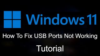 Fix  USB Ports Not Working In Windows 11 Tutorial [upl. by Nwaf348]