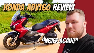 Honda ADV 160 REVIEW  NEVER AGAIN  The Crowns Vlog [upl. by Ayanet]