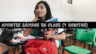 APUNTES RÁPIDOS Y BONITOS EN CLASE  mis tips y lo que hago  karlasnotes [upl. by Faustus]