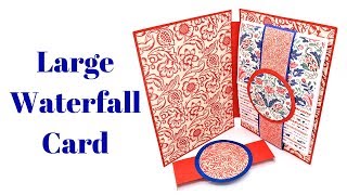 Large Waterfall Card or Mini Album  Creative Card Series 2018 [upl. by Malinda]