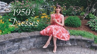 VINTAGE 1950s LOOKBOOK Part 1 Party Dresses [upl. by Piwowar311]