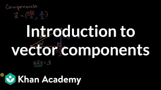 Introduction to vector components  Vectors  Precalculus  Khan Academy [upl. by Zetnahs]