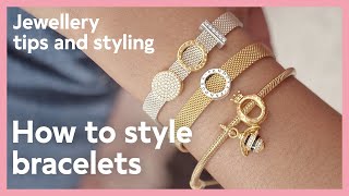 Jewellery tips and styling How to style bracelets  Pandora [upl. by Fillender]