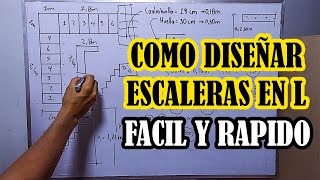 COMO DISEÑAR UNA ESCALERA DE FORMA FÁCIL Y RÁPIDO [upl. by Ericka227]