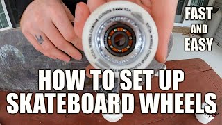 How to Set Up Skateboard Wheels Fast and Easy [upl. by Naujd]