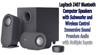 Logitech Z407 Bluetooth Computer Speakers Review [upl. by Ahsinek580]