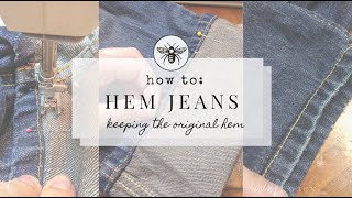 How To Hem Your Jeans Like A Pro  KeepingThe Original Hem [upl. by Niryt296]