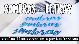 Sombras en las letras  APUNTES BONITOS CON TÉCNICA DE TÍTULOS  karlasnotes [upl. by Nortad260]