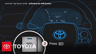 How to Turn On the Automatic High Beams  Toyota [upl. by Hennie]