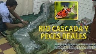 PESEBRE CON PECES RÍO Y CASCADA REALES PARTE 1 ● todoinventostv  8 shorts [upl. by Madalyn]