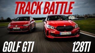 BMW 128ti VS VW Golf 8 GTI  Track battle [upl. by Egwan]