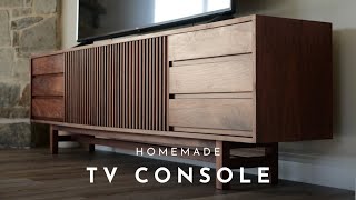 DIY 3  8ft MidCentury Modern TV Console [upl. by Alvera]