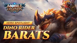 Hero Spotlight  Barats  Dino Rider  Mobile Legends Bang Bang [upl. by Paulina274]