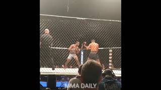 Francis Ngannou knocks out Alistair OvereemCrowd Cam [upl. by Buke]