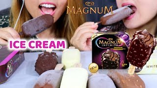 MAGNUM ICE CREAM BARS  ASMR EATING INTENSE CRUNCH MUKBANG [upl. by Notnil]