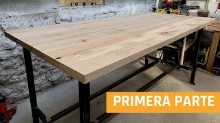 Construir una MESA de MADERA nativa y METAL  Parte 1 [upl. by Marolda]