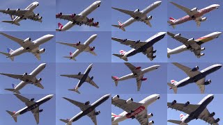 190723 London Heathrow Airport  Departures of Various Airliners at LHR RWY09R [upl. by Sylirama917]