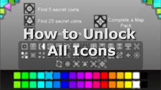 Geometry Dash ALL ICONS  How to Unlock [upl. by Germana773]