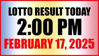 Lotto Result Today 2pm February 17 2025 Swertres Ez2 Pcso [upl. by Ernestus]