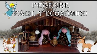 HERMOSO PESEBRE FÁCIL Y ECONÓMICO  Nacimiento de Jesús  Jesus birth [upl. by Abbye]