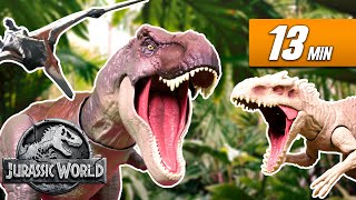 Every Dino Battle EVER Compilation  Jurassic World  Mattel Action [upl. by Silver144]