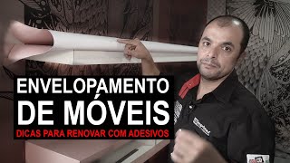 ENVELOPAMENTO DE MÓVEIS  Dicas de Como Renovar com Adesivos [upl. by Ayirp354]