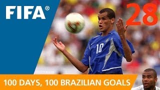 100 Great Brazilian Goals 28 Rivaldo KoreaJapan 2002 [upl. by Lindemann]