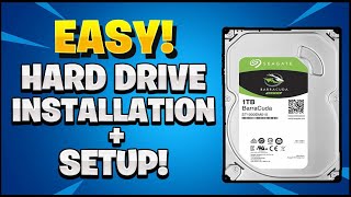 Internal Hard Drive Installation  Set Up Easy [upl. by Nauqes]